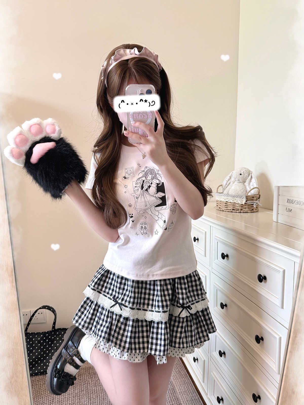 Cat Girl Heart T-Shirt - Image 2