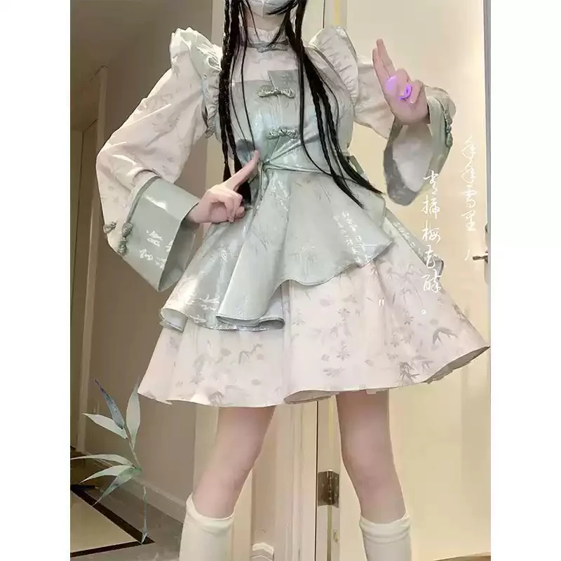 Cheongsam Bamboo Lolita Dress - Image 4