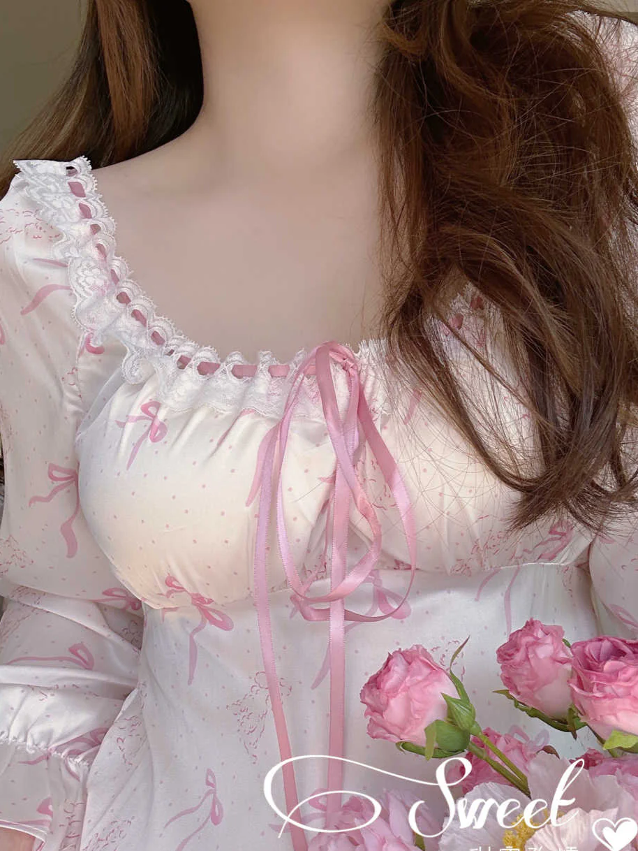 Cherry Blossoms Pajamas Dress - Image 3