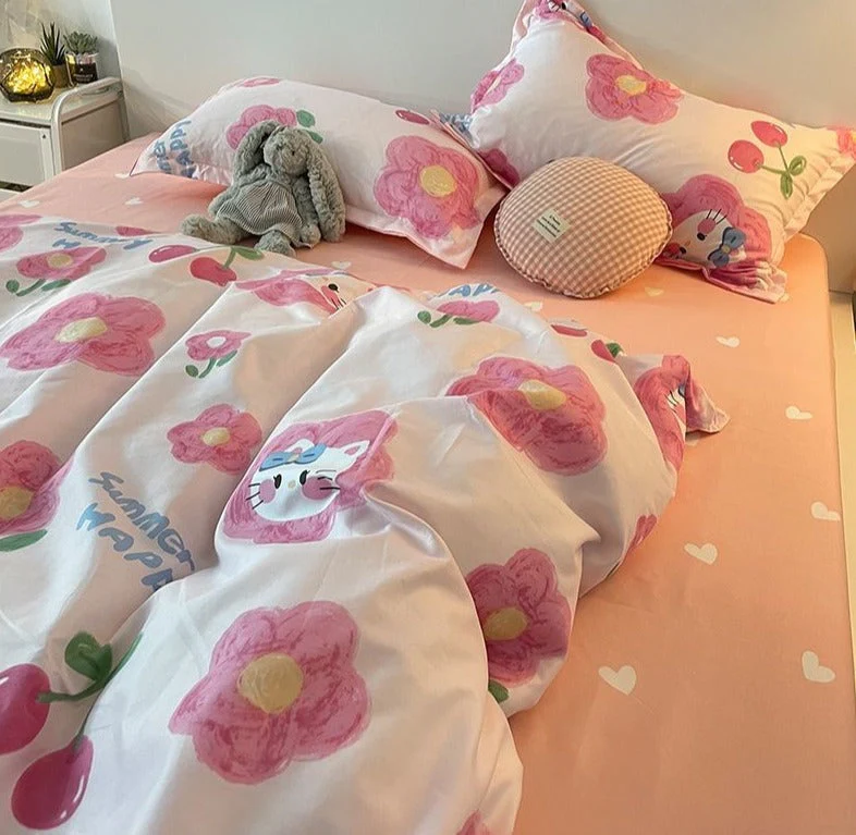 Cherry Cat Bedding Set - Image 2
