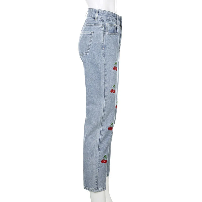 Cherry High Waisted Jeans - Image 10