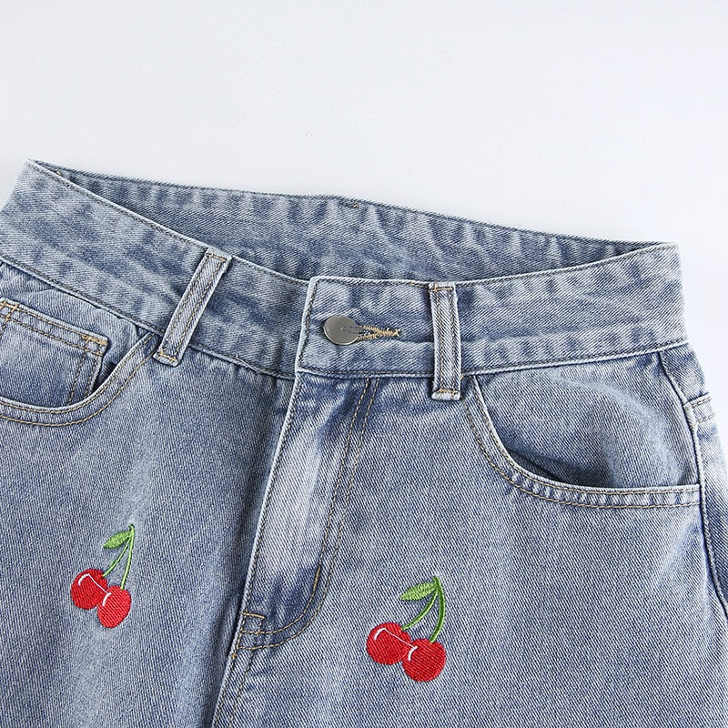 Cherry High Waisted Jeans - Image 12