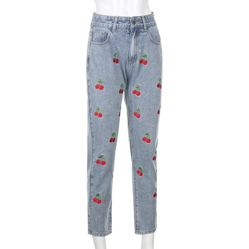 Cherry High Waisted Jeans - Image 9