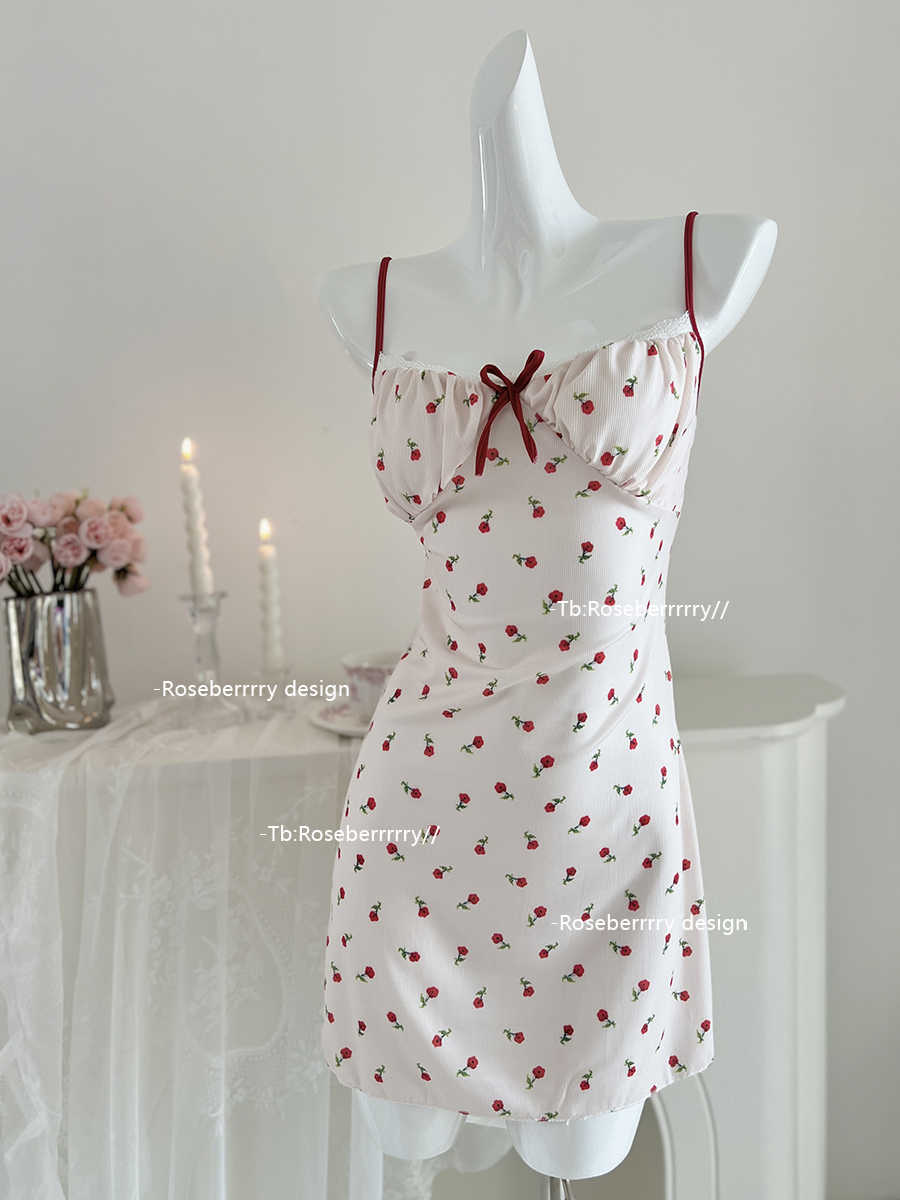 Cherry Suspender Nightdress - Image 3