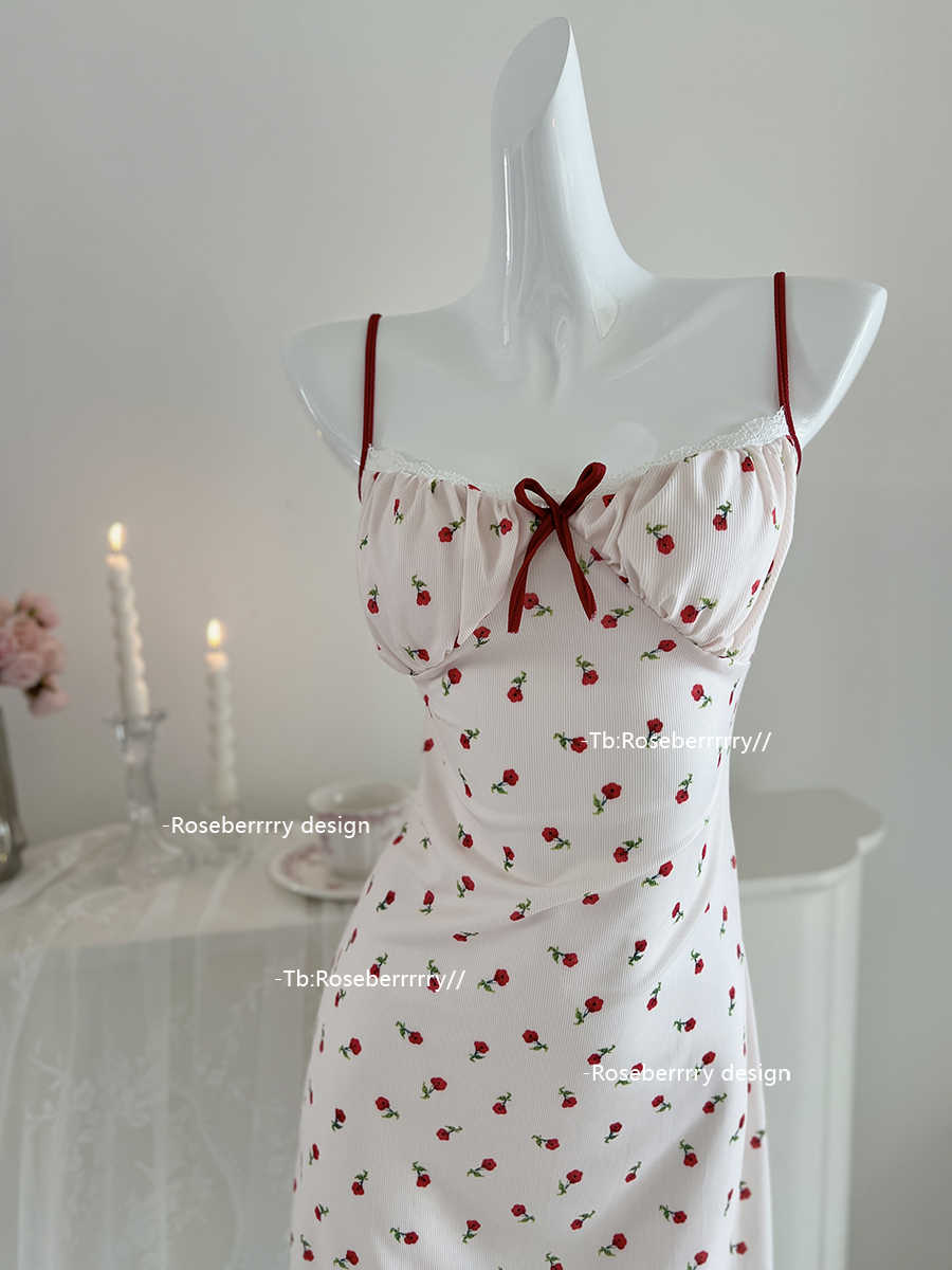 Cherry Suspender Nightdress - Image 4