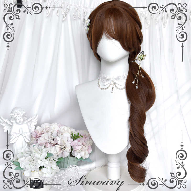 Chestnut Brown Retro Layered Wig - Image 3