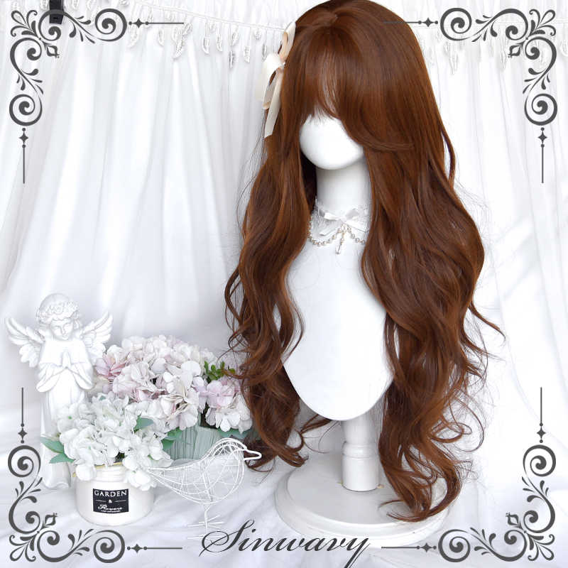 Chestnut Brown Retro Layered Wig - Image 4