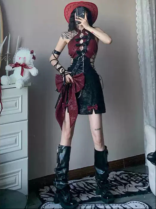 Chinese style cheongsam backless dress - Image 3