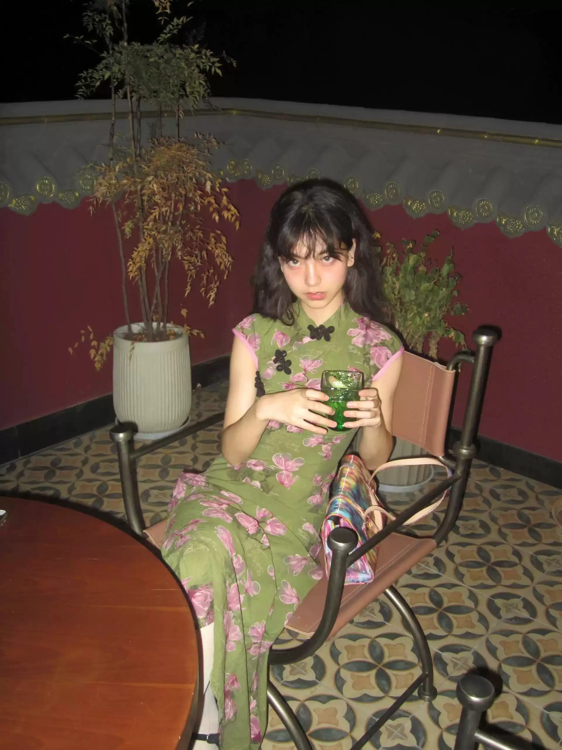 Chinese Style Diagonal Cheongsam Dress - Image 4