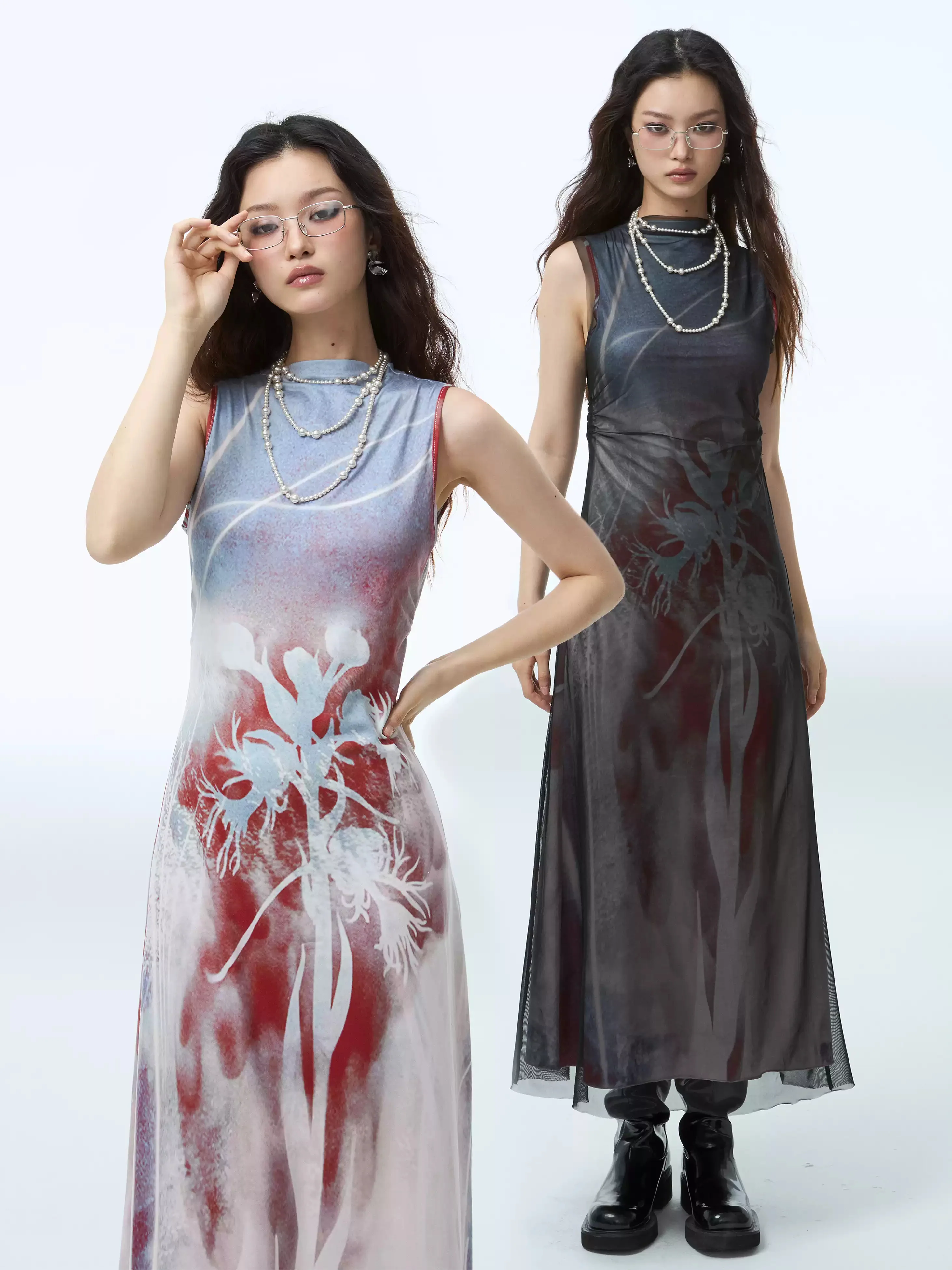 Chinese Style Two Piece Stretch Dress
