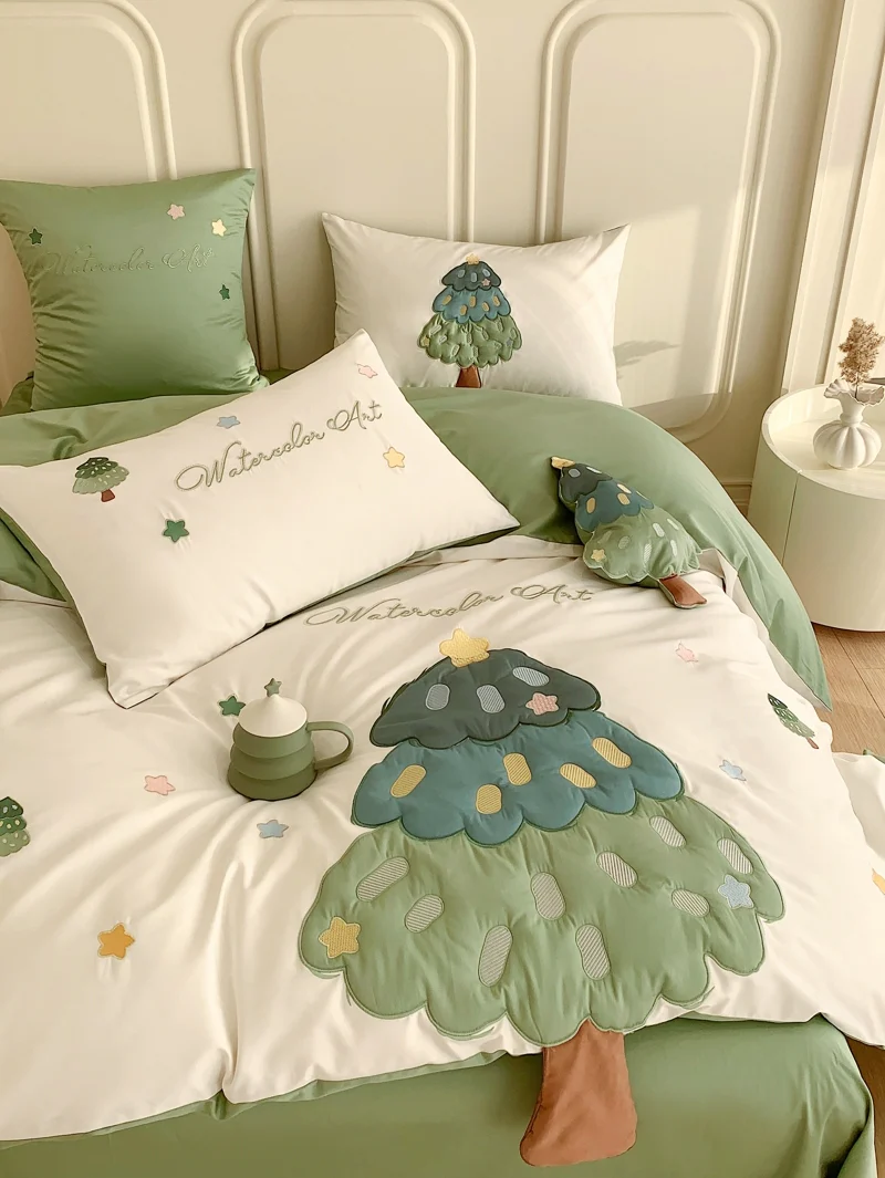 Christmas cotton bedding four-piece set - Image 2