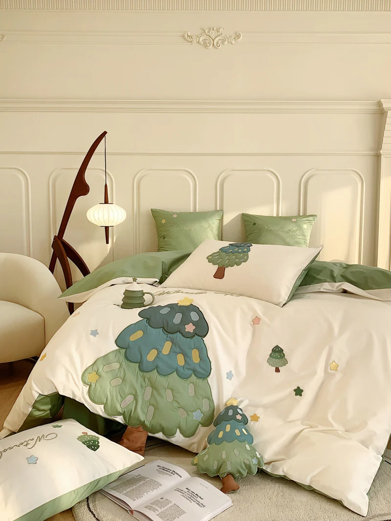 Christmas cotton bedding four-piece set - Image 4