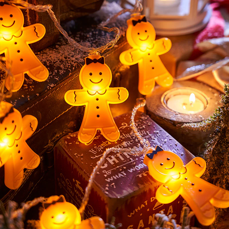 Christmas decoration gingerbread man lights - Image 3