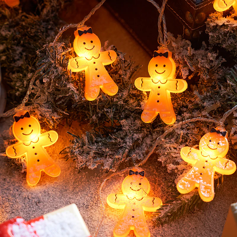 Christmas decoration gingerbread man lights - Image 4