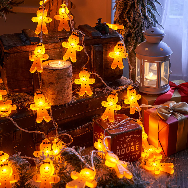 Christmas decoration gingerbread man lights - Image 5