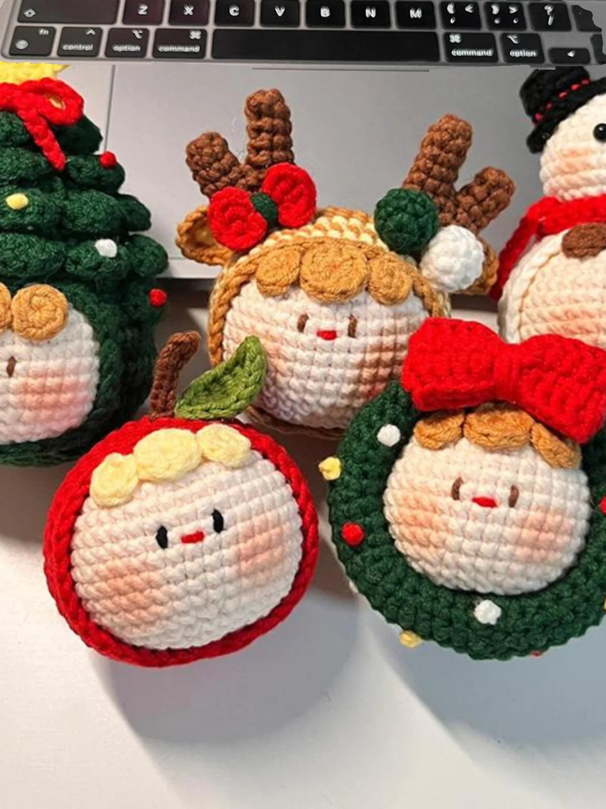 Christmas hand-knitted diy cute keychain - Image 5