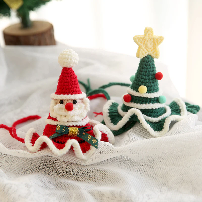 Christmas knitted Santa pets hats