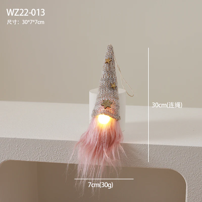 Christmas lights pink cute faceless doll - Image 16