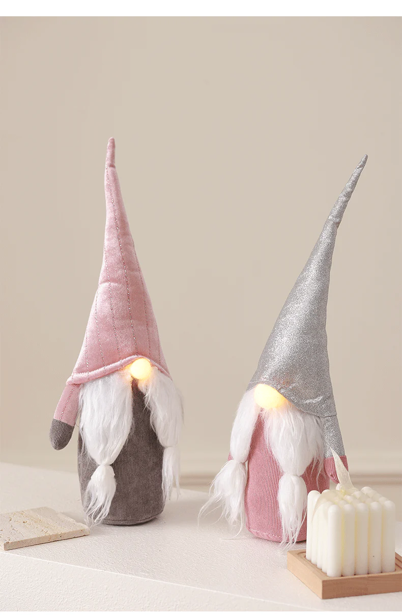 Christmas lights pink cute faceless doll - Image 8