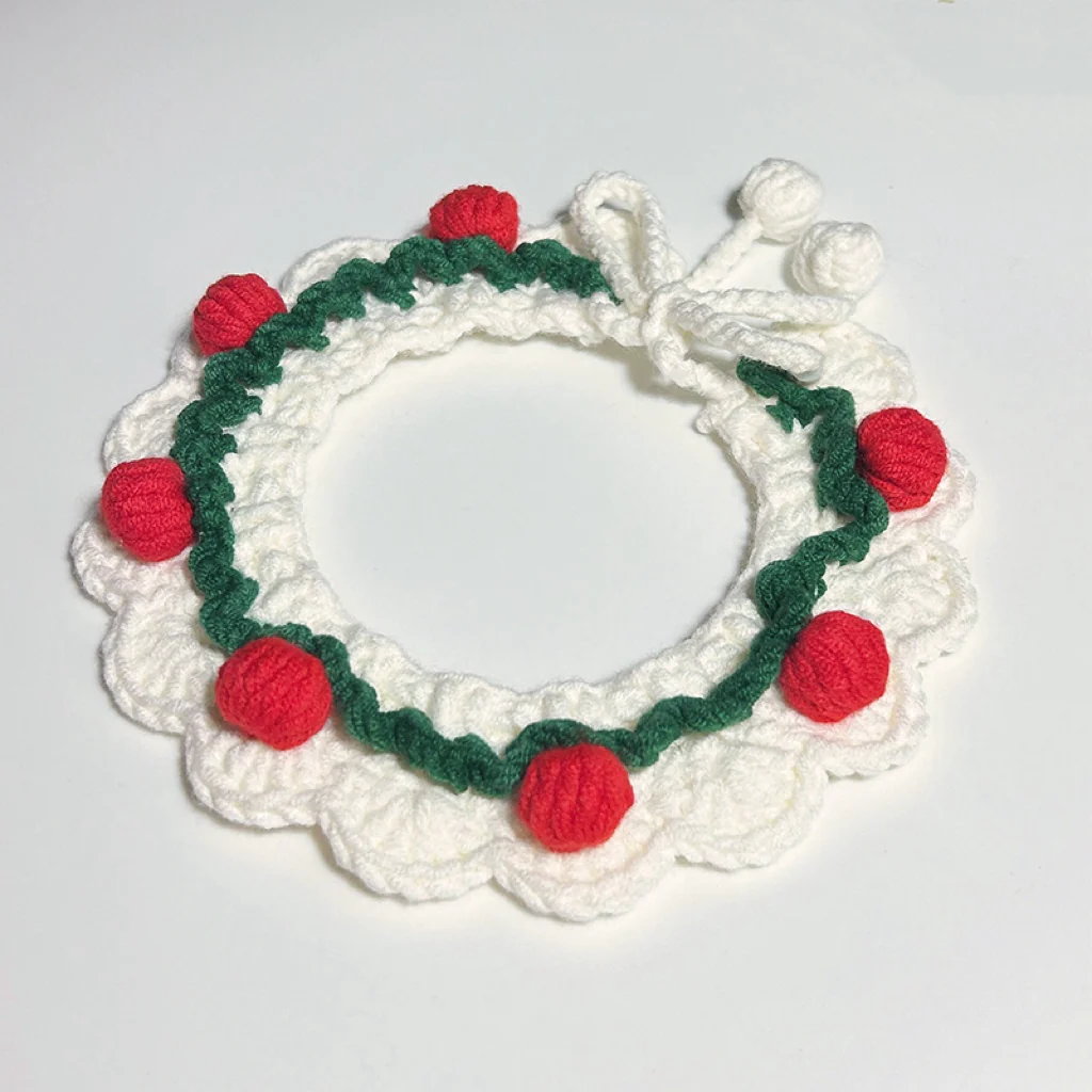 Christmas pet cat diy wool scarf - Image 2