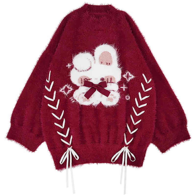 Christmas Red Straps Thickened Sweater - Image 5