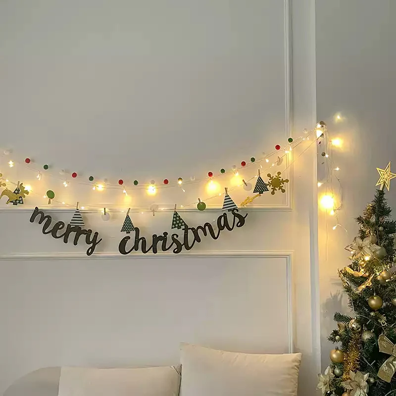 Christmas wall bouquet bunting party decorations flag - Image 4