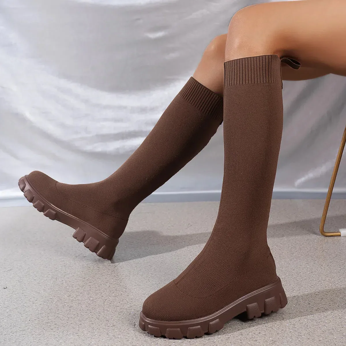 Chunky Sock Boots - Image 11
