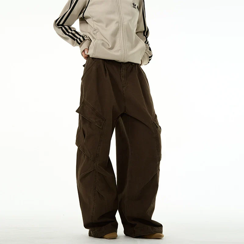 Classic Wide-Leg Straight Workwear Pants - Image 3