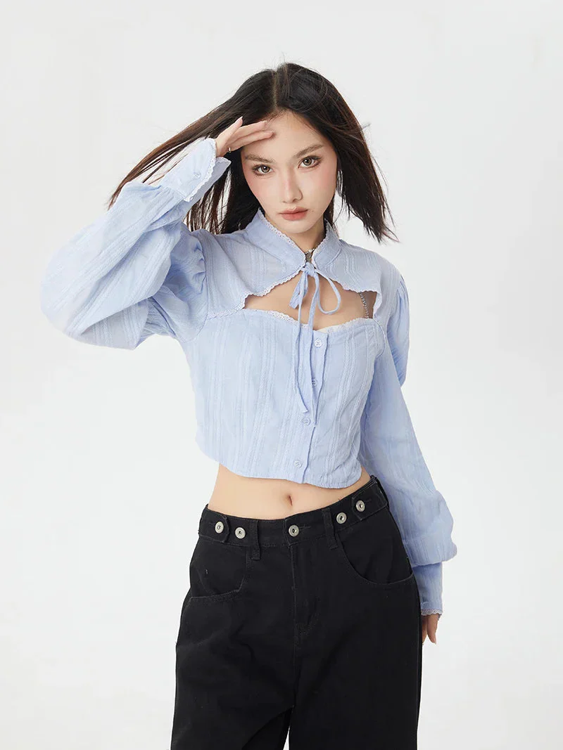 Classiccore Cut Out Crop Shirt - Image 3