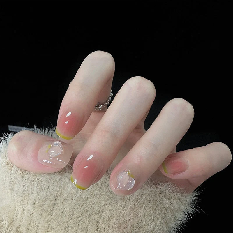 Clear Neutral Tone Press On Nails - Image 5