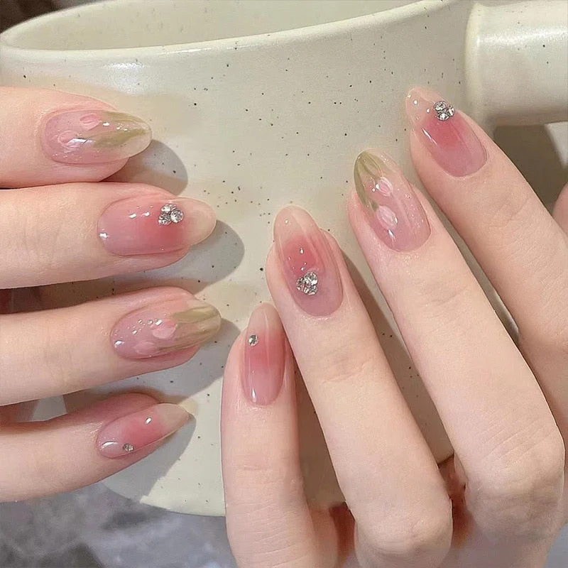Clear Neutral Tone Press On Nails - Image 55