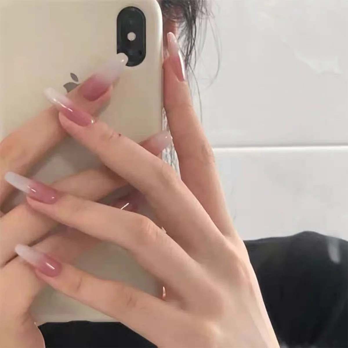 Clear Neutral Tone Press On Nails - Image 60