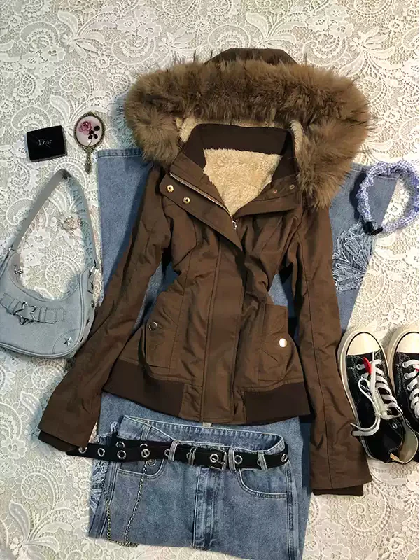 Cocoa Brown Sherpa-Lined Jacket - Image 3