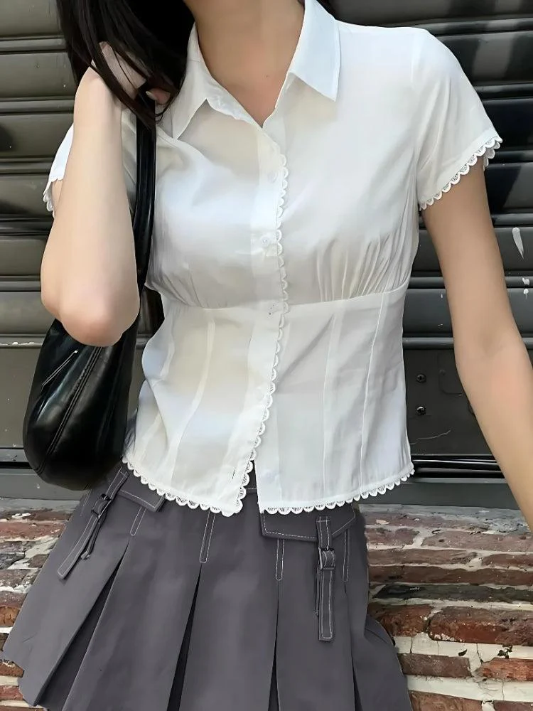 College Shirt With Striped Tie - Image 3