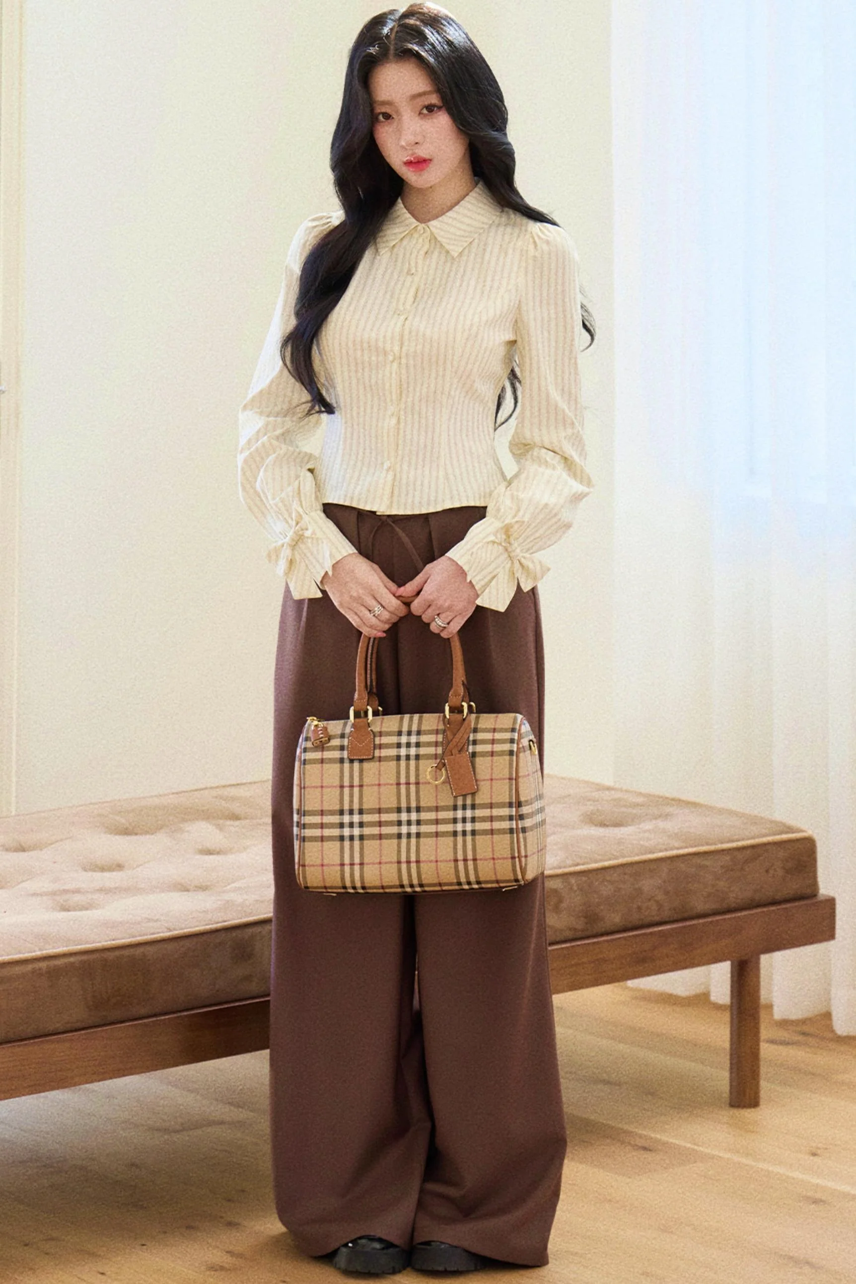 Retro Elegant Vest + Striped Shirt - Image 7