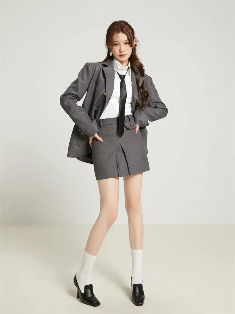 College Style Skirt. Blazer & Shirt Set - Image 10