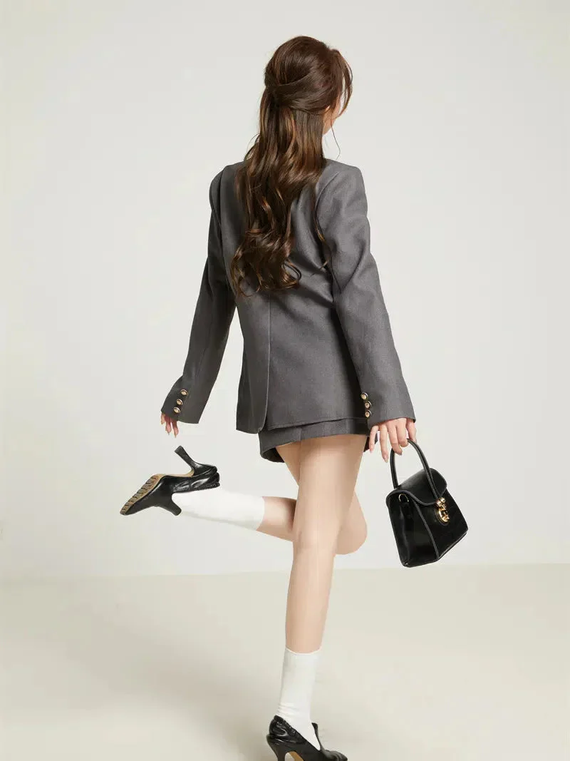 College Style Skirt. Blazer & Shirt Set - Image 4