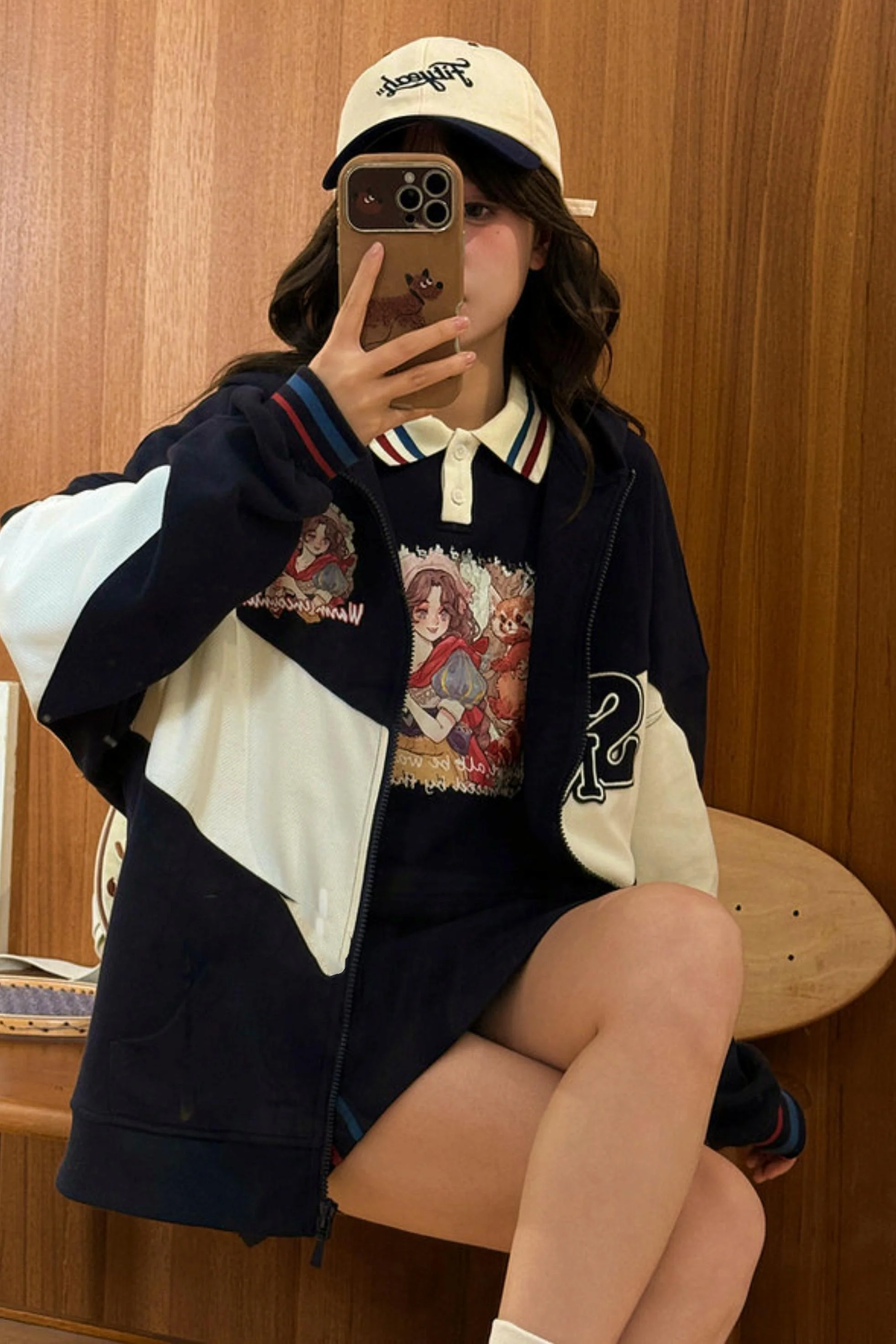 Color Block Cotton Hooded Jacket - Image 6