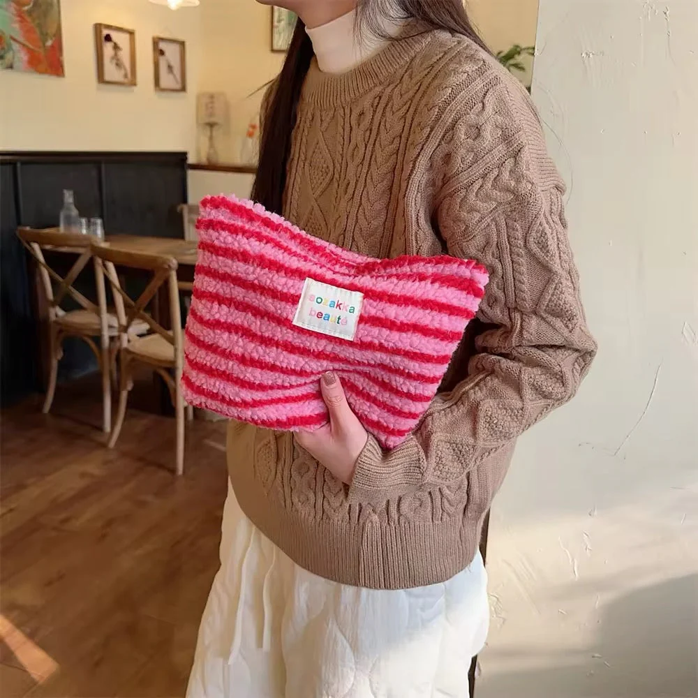 Colorful Plush Cosmetic Bag - Image 10