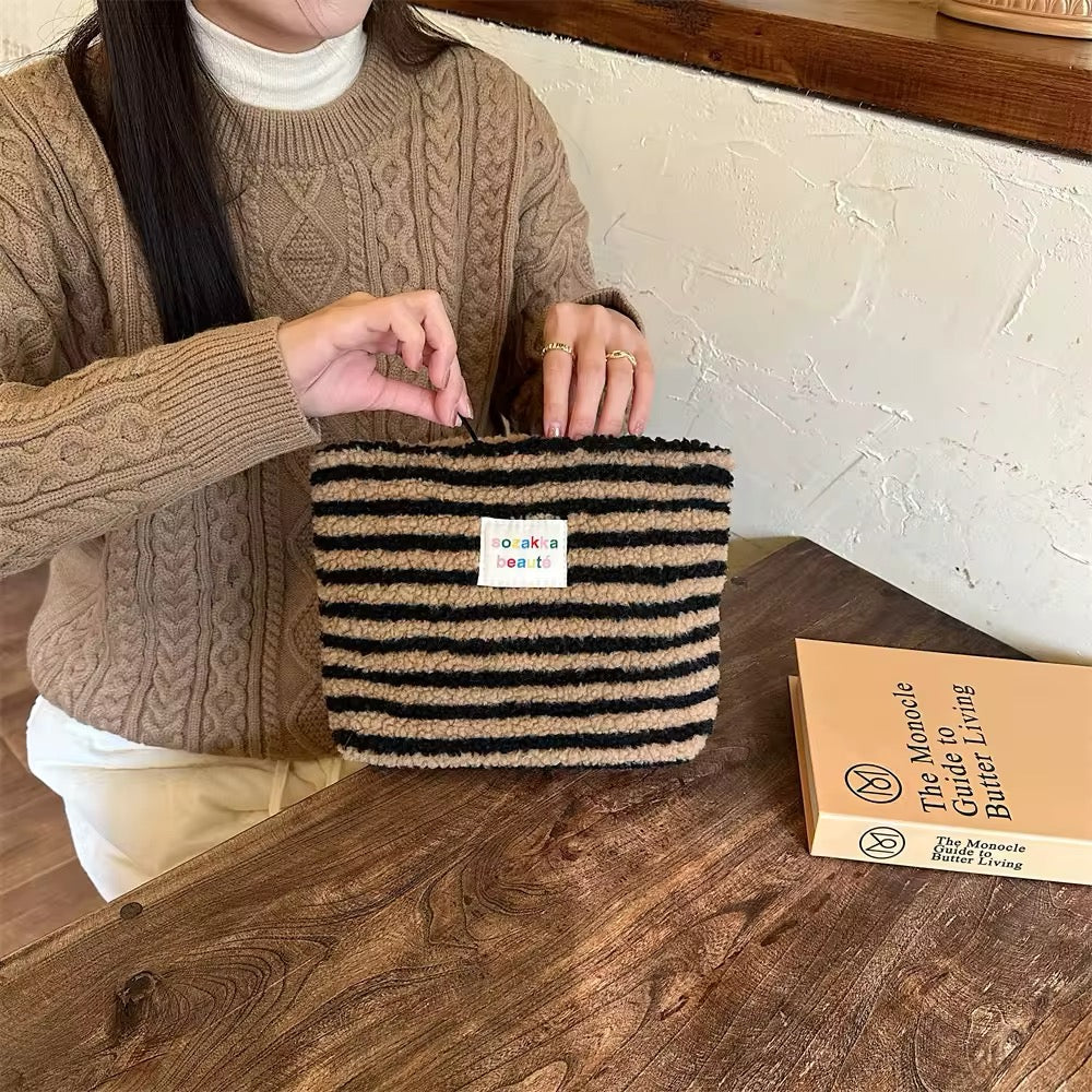 Colorful Plush Cosmetic Bag - Image 14