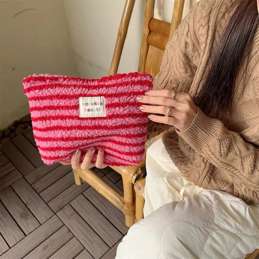 Colorful Plush Cosmetic Bag - Image 17
