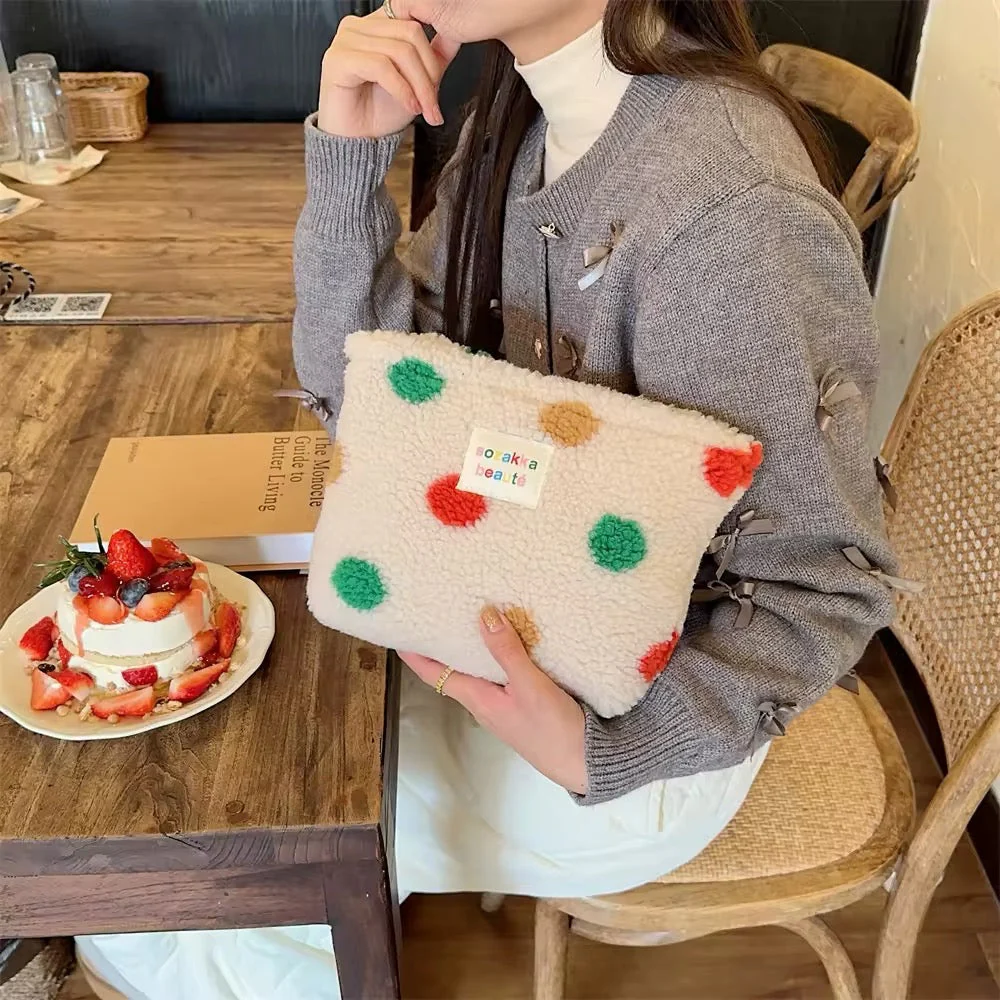 Colorful Plush Cosmetic Bag - Image 2