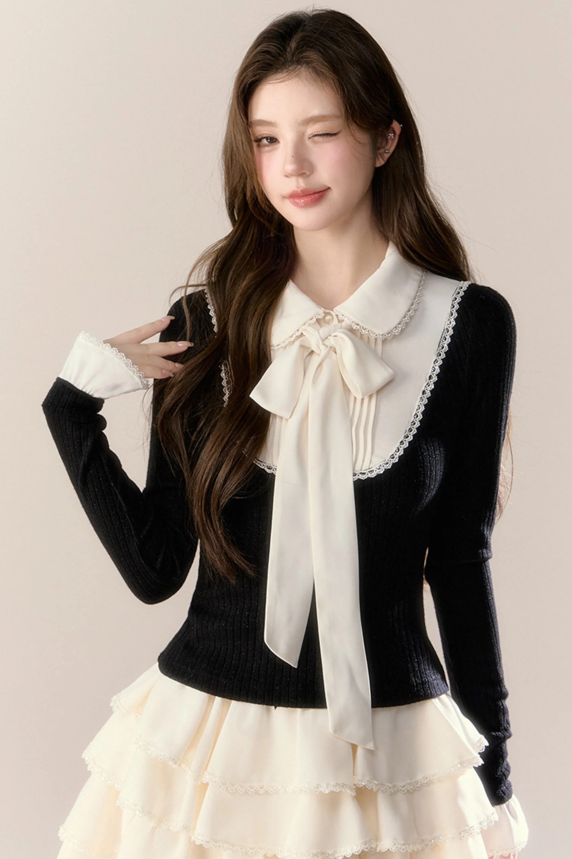 French College Top + Tiered Skirt - Image 10