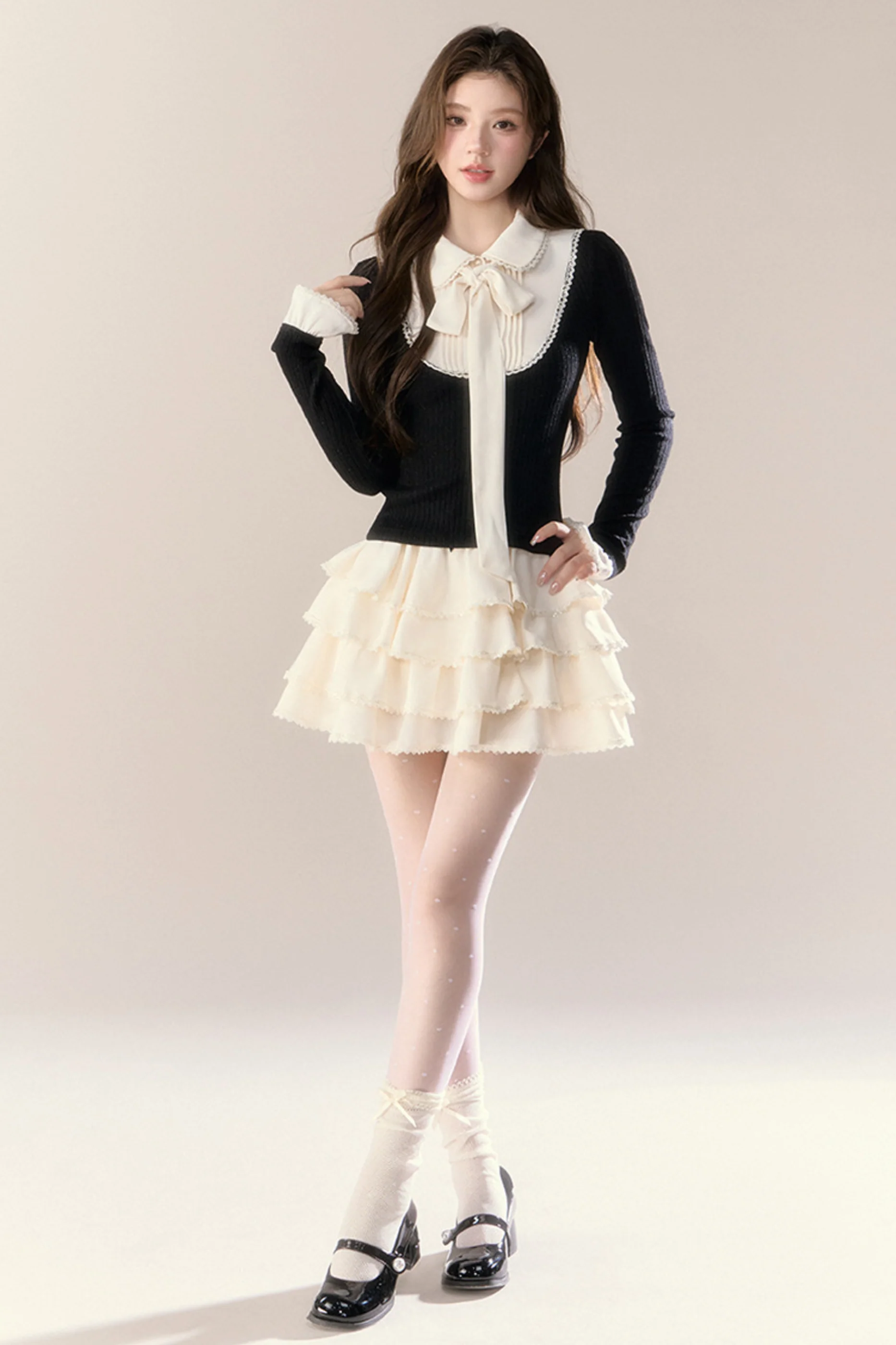 French College Top + Tiered Skirt - Image 5