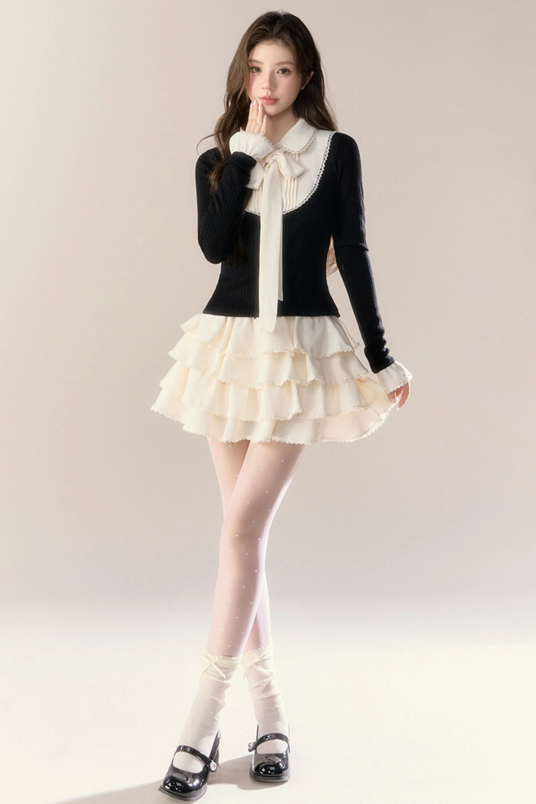 French College Top + Tiered Skirt - Image 6
