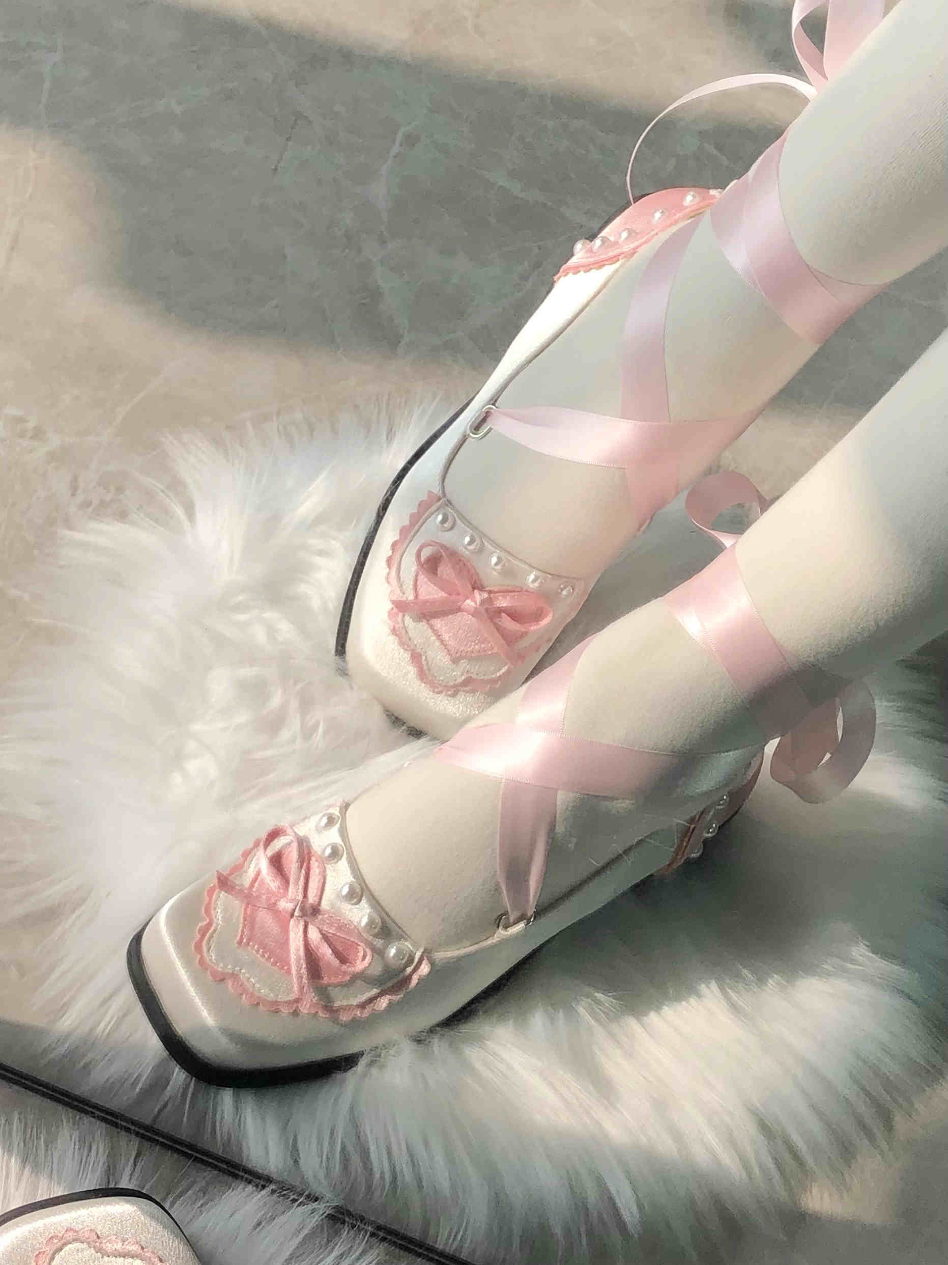 Cookies Satin Ballet Square Toe Shoes - Image 5