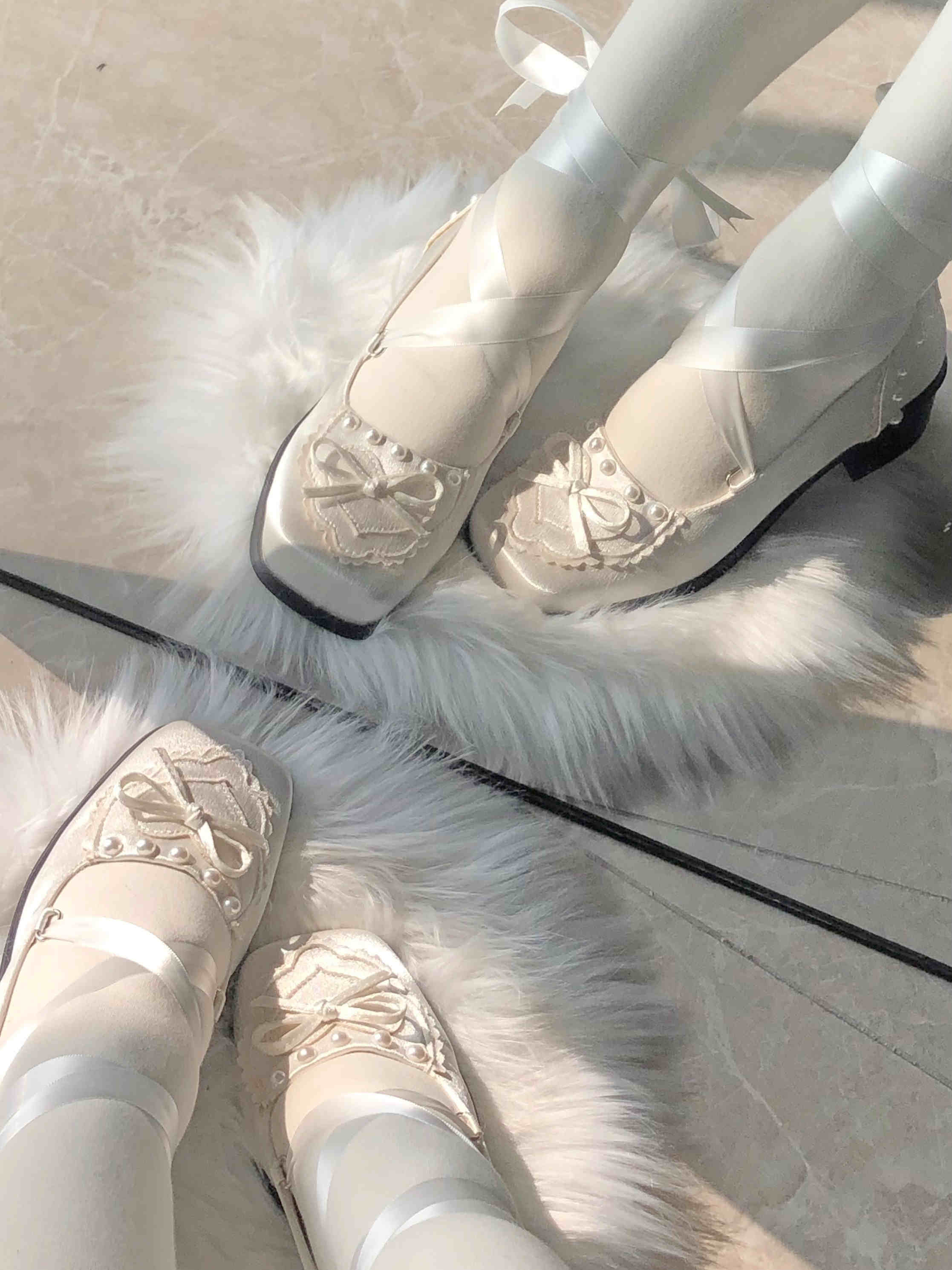 Cookies Satin Ballet Square Toe Shoes - Image 6