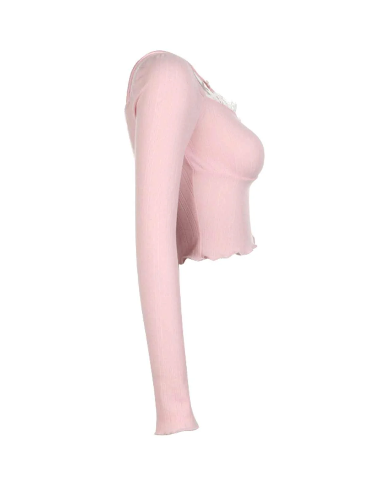 Coquette Ballet Lace Bow Long-sleeved Top - Image 2