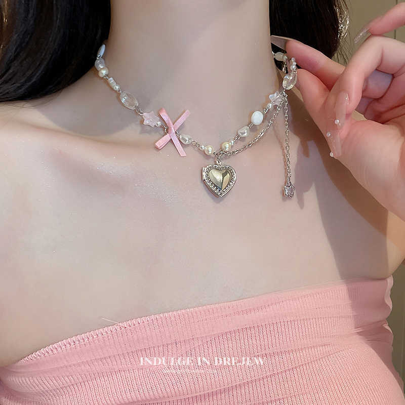 Coquette Balletcore Love Pearl Necklace - Image 2