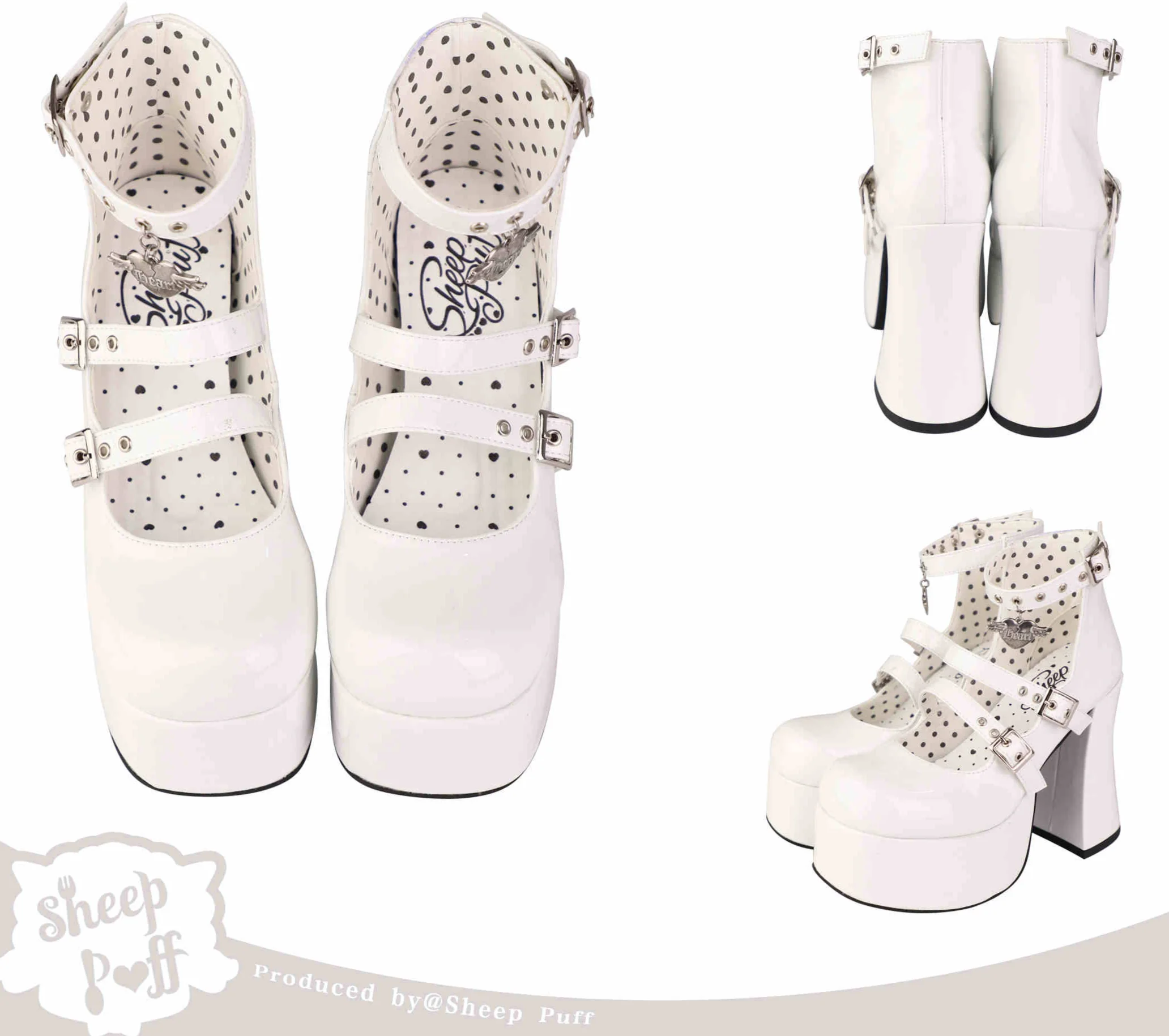 Coquette Belts Buckle Platform High Heels - Image 5